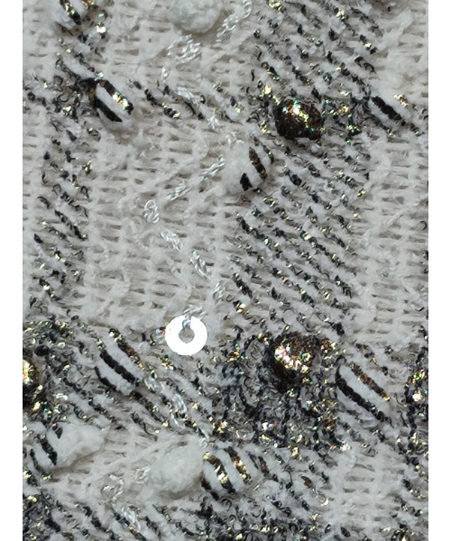 Tkanina boucle Chanelka ze złotą pętelką 140x160 cekiny